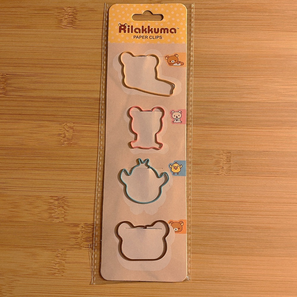 🧧SALE 3/$15 NEW San-X Rilakkuma Paper Clip Set